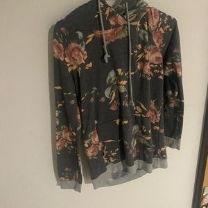 This is a floral hoodie that is super cute and comfy!